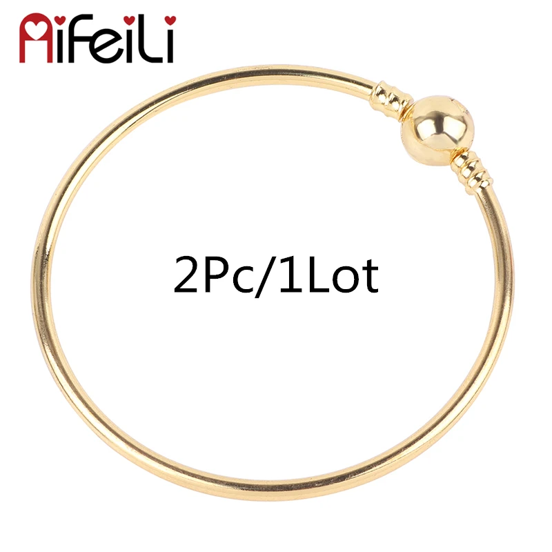 AIFEILI Высококачественная Серебряная простая цепочка тонкие браслеты подходит своими руками европейские браслеты и браслеты для женщин ювелирные изделия 2 P - Окраска металла: 1