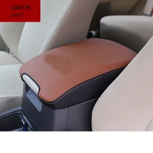 Lsrtw2017 волокна кожи автомобиль Подлокотник Крышка для toyota land cruiser prado 2010 2011 2012 2013 2014 2015 2016 2017 2017 2018