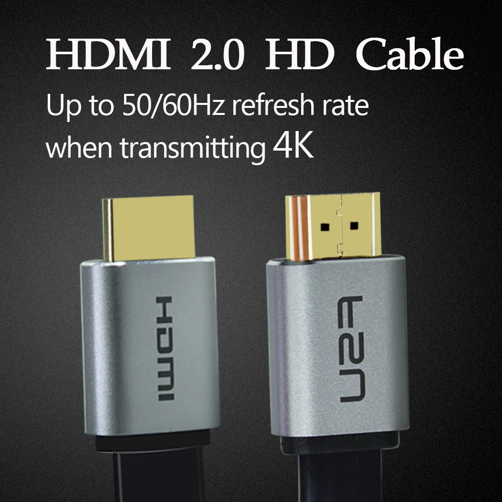 4K позолоченный кабель HDMI V2.0 для HD tv компьютерный проектор монитор PS4 Поддержка 3D Ethernet 0,5 м 1 м 1,5 м 2 м 3 м