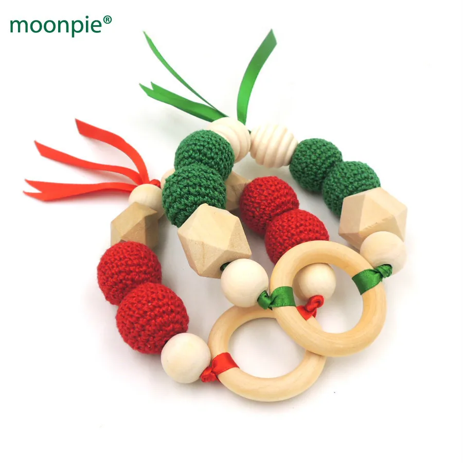 organic wooden nursing toy teether baby new mum eco friendly christmas