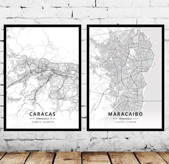 

Caracas Maracaibo Venezuela Map Poster