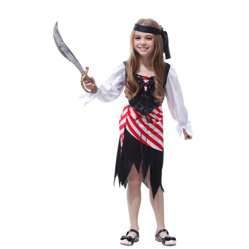 Новое поступление; Детский костюм пирата на день рождения; Карнавальный костюм для девочек; красивая детская одежда на Хэллоуин