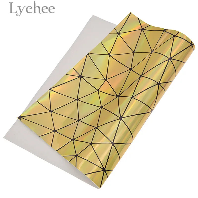 Lychee 21x29 см A4 лазерная Переливающаяся гладкая ткань из искусственной кожи высокого качества Синтетическая Кожа DIY материал для сумок одежды