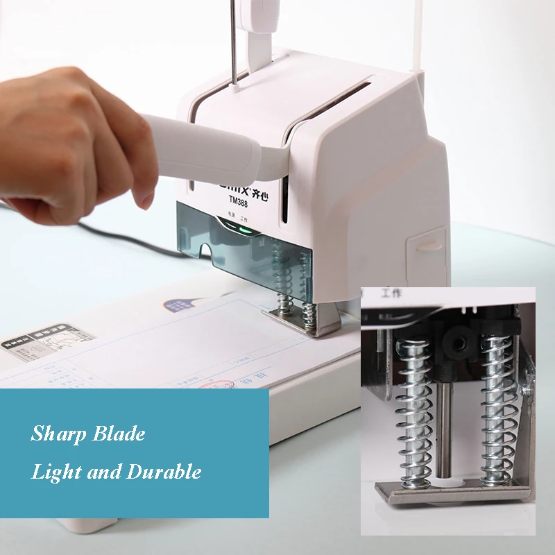 

Automatic Hot Melt Binding Machine Financial Accounting Bookkeeping Certificate Manual Small Simple Punching MachineTM388