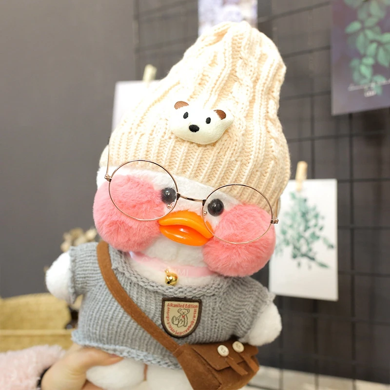 New Hot 30CM Kawaii LaLafanfan Cafe Duck Plush Toy Cartoon Animal Cute Doll Soft Hair Filled Children Dolls& stuffed Toys Gifts - Цвет: TOY169-04