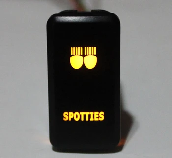 

SPOTTIES Push Button Switch Orange LED For Toyota Landcruiser Hilux FJ Cruiser ON OFF Switch With Wire 12 Volt 3Amp