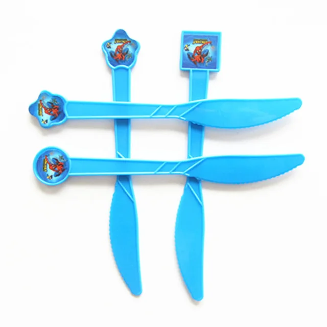 10pcs knife 6 шт. мультяшный Человек-паук, забавные свистки, детские украшения для дня рождения, детские товары для дня рождения - Цвет: 10pcs knife