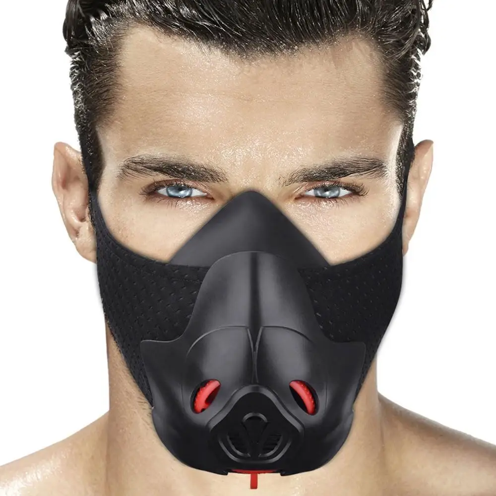 

Friorange Sports Black Mask Fitness Cycling Exercise Running Anaerobic Endurance Mask Fitness Training Breathable Sports Mask