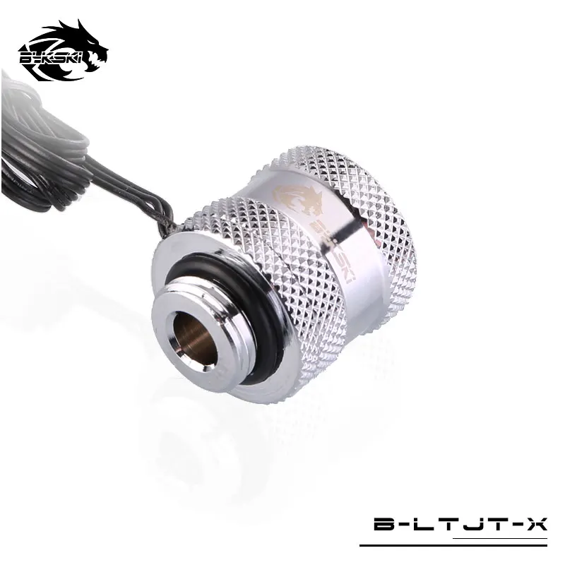 Bykski Черно серебристые фитинги G1/4 &quot14 мм с жесткой трубкой RGB адаптер водяного
