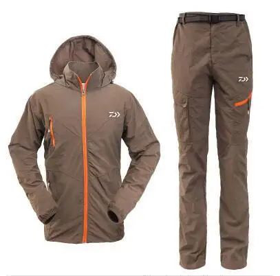 

New Daiwa Men Fishing Clothing Suits Summer Breathable Anti Uv Fishing Shirts And Fishing Pants Outdoor Sets Fishing Suit