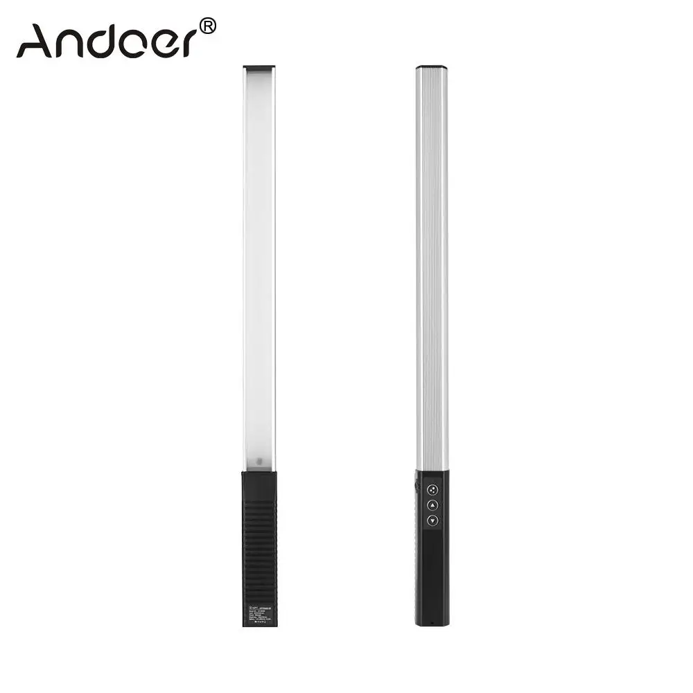

Andoer UY-Q508S Handhled LED Video Light 3000K/5700K Wand Dimmable Bi-color Photo LED Stick with Remote Control + Carry Bag