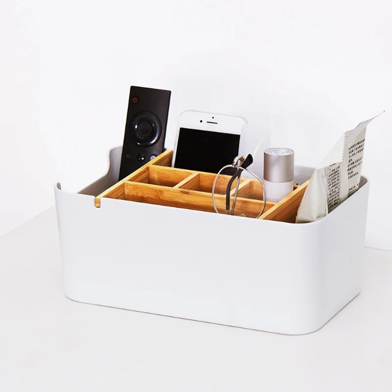 Xiaomi Mijia бамбуковое волокно съемный ящик для хранения, дизайн перегородки, косметический ящик для хранения, портативный туалетный ящик