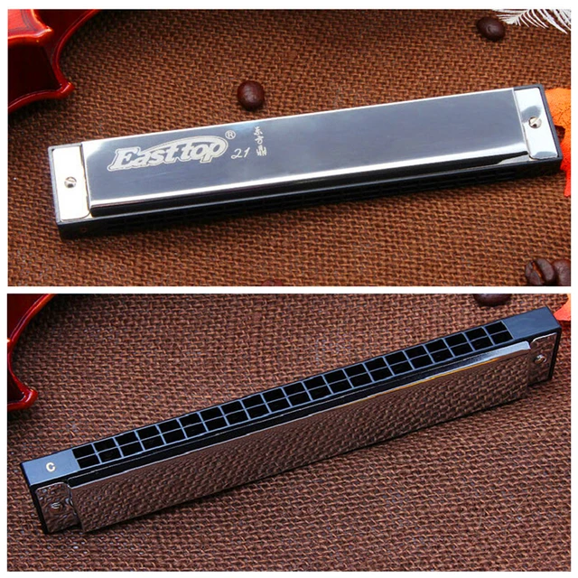21 Holes Tremolo Harmonica C A B D E F G F G A C D Tune Harmonica 7 and 12 Sets Easttop