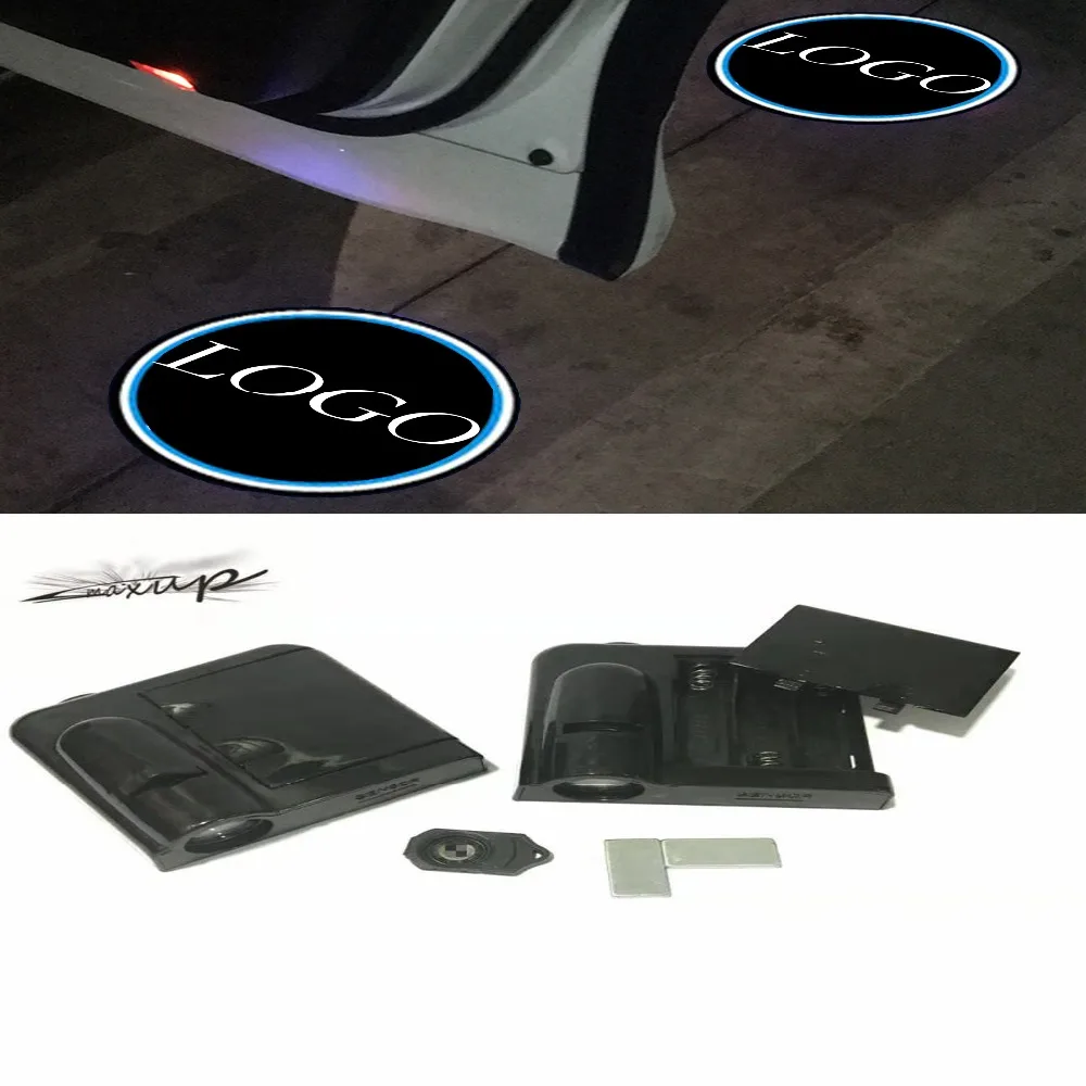 Maxup 2pcs Automatic Ghost light For Toyota Car door Wireless Projector Universal Laser lamp LED Logo Welcome Light parts | Автомобили и