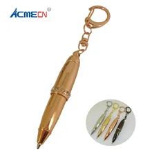 ACMECN новая латунная мини-шариковая ручка из розового золота с кольцом для ключей дизайн шариковая ручка милый Золотой Серебряный подарок ручка для Рождества