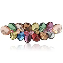 Идеальный Подарок Роскошные хрустальные заколки капли воды многоцветный заколки для волос большой горный хрусталь заколка RM212