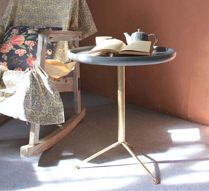 

Round End Table Cement color DIA49 *H56 CM for Home or  Outdoor