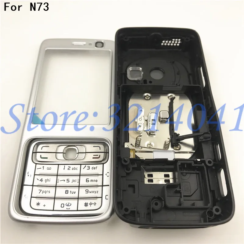 

Good quality Front Middle Frame Back cover Battery Cover For Nokia N73 Full Housing Cover Case With English Keypad+Logo