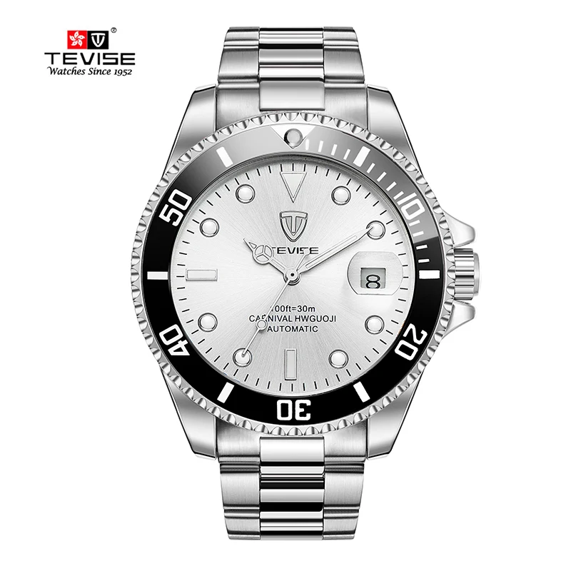 

TEVISE Relogio Masculino Luxury Brand Steel Automatic Mechanical Men Watch High Quality waterproof calendar watches