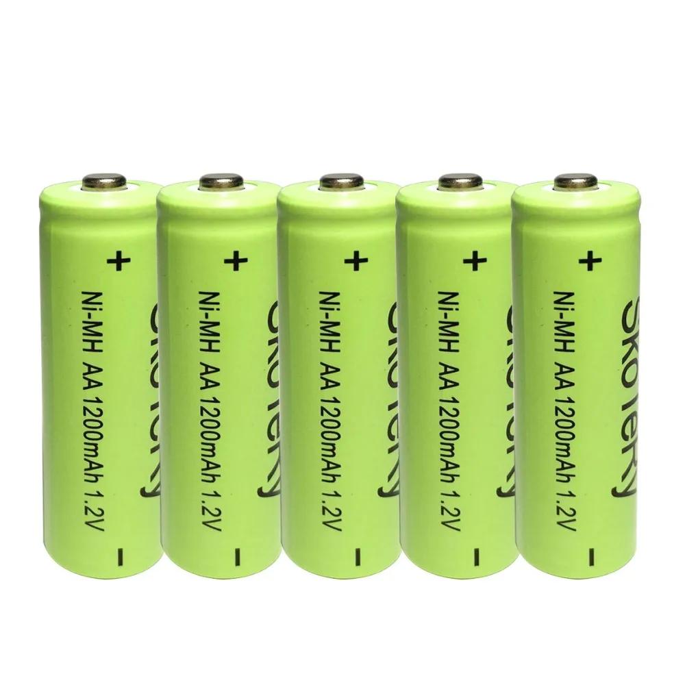 10 шт./партия 1200mAh Ni-MH аккумулятор AA 1,2 V Зеленый