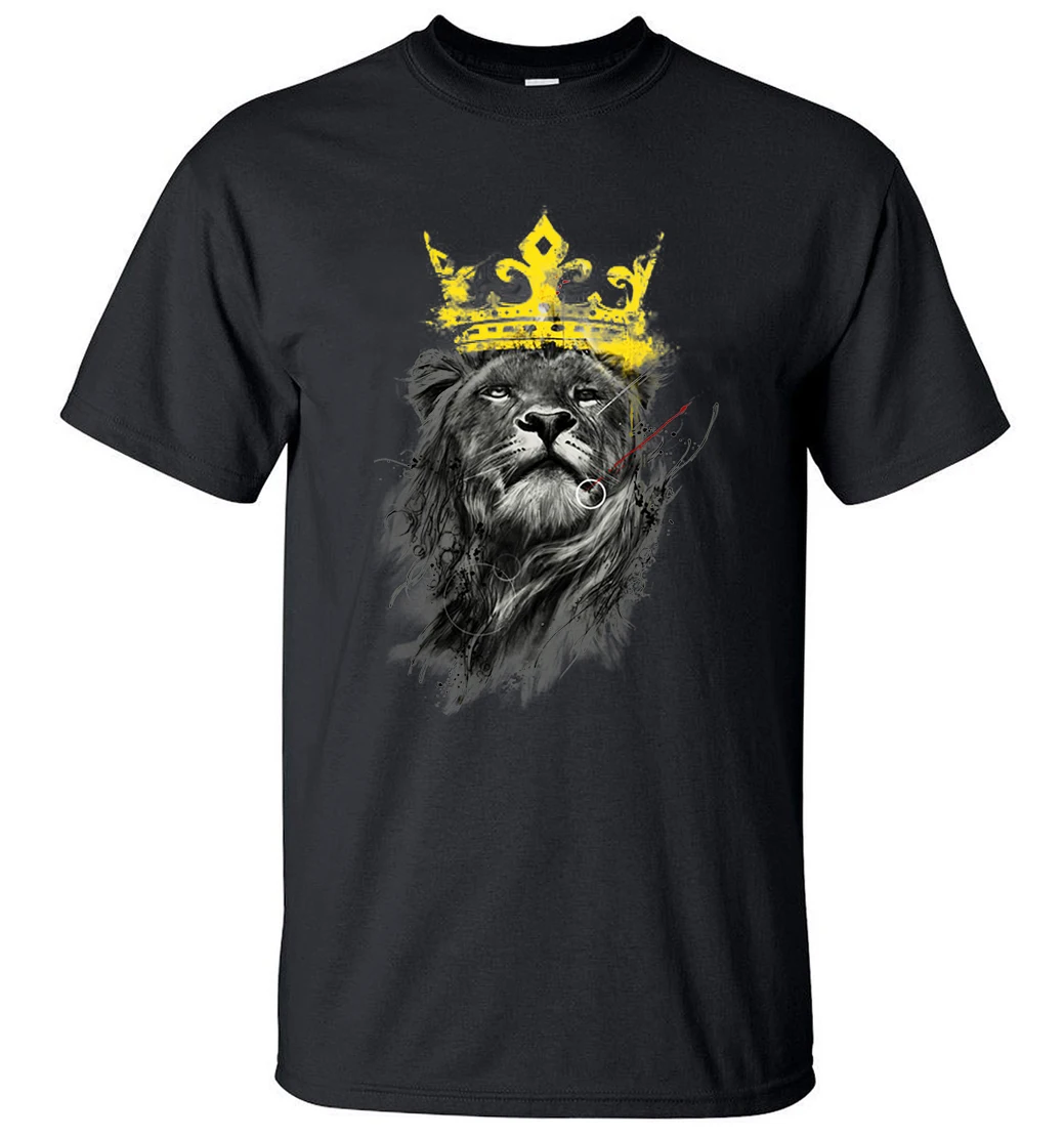 Футболка мужская летняя с 3d принтом 2019 хлопок 100%|t shirt king|animal t shirtking of lion |