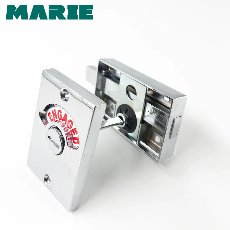 Zinc Alloy Bathroom Hardware Fittings Toilet Cubicles Indicator WC Door Lock Thumb Turn Knob