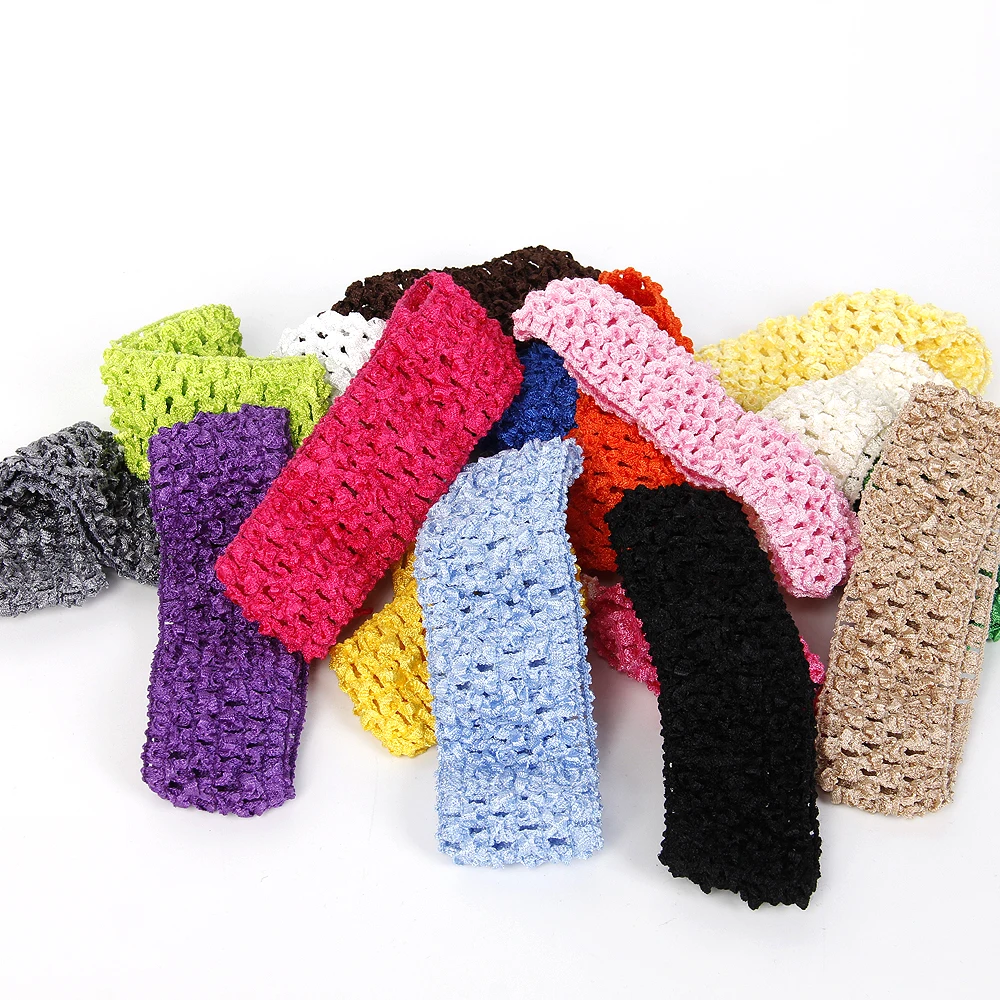 David accessories kids girl Top TuTu crochet headband 40mm Hair Accessories Headwear Assorted DIY font b