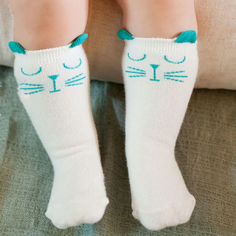 1 pair Toddler Knee High Socks for Newborns Baby Boys Girls Anti Slip