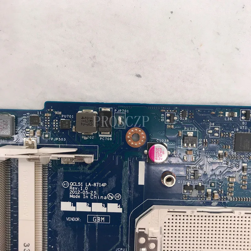 Бесплатная доставка материнской платы для ноутбука M6 1000 702176 501 703635 QCL51 LA 8714P DDR3 100%