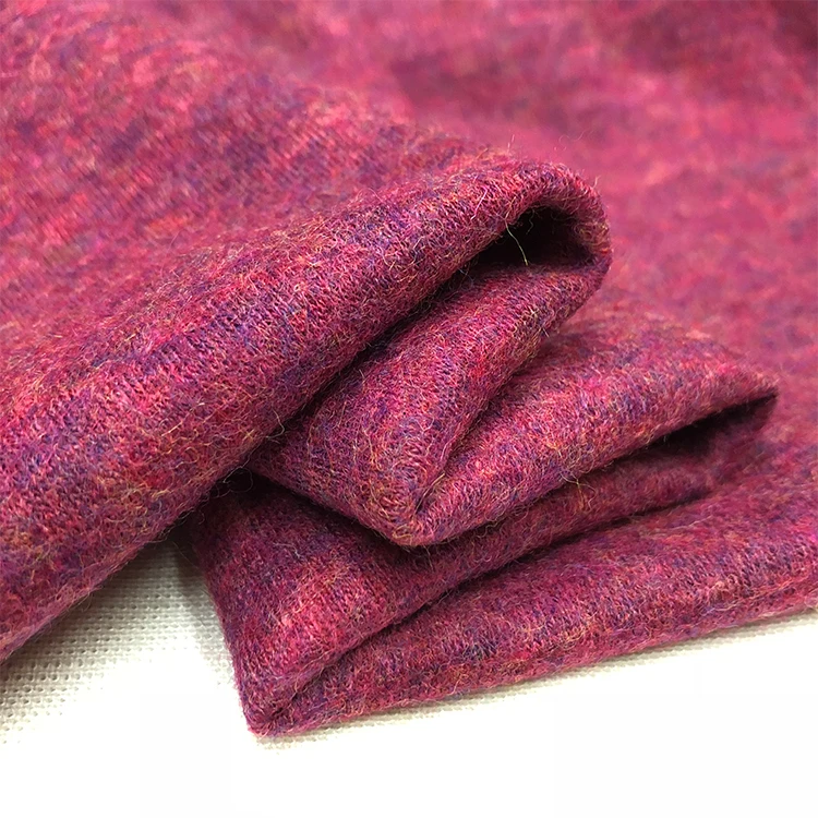 

Italy original packaging color elastic wool knitting pure color cloth Autumn winter fashion sweater fabric imports