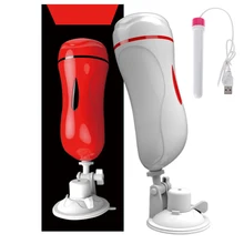 2019 Vagina Anal Masturbation Cup Blowjob Vibrator Realistic Pussy Male Masturbator for Man Suction Cup Erotic Sex Toy