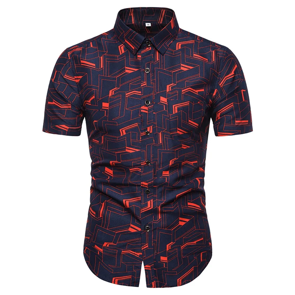 

Men's Summer hawaiian shirt New Style Fashion Printed Short Sleeve Shirt Casual Comfortable Top Men Shirt camisa hombre NEW
