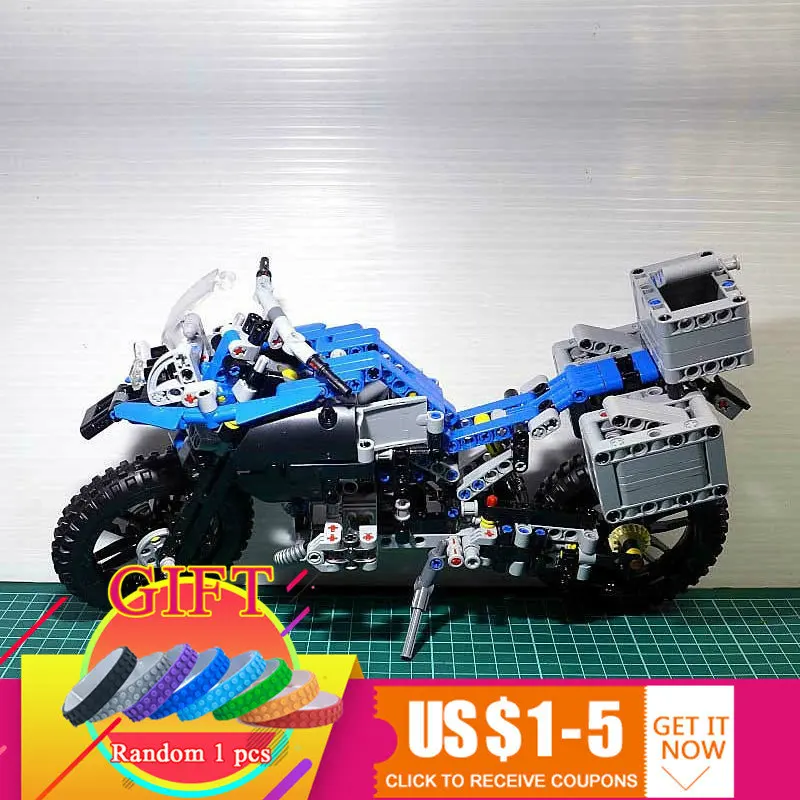 

20032 603Pcs Technical Series The car Off-road Motorcycles R1200 GS set Building Blocks Educational Compatible 42063 Toys lepin