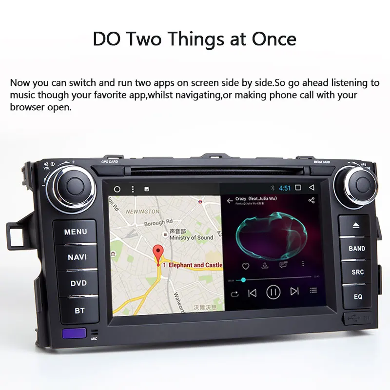 Best Autoradio 2 Din Android 8.0 Car DVD Player For Toyota Auris Toyota Corolla Altis 2012 2013 GPS Navigation Multimedia Stereo Wifi 4