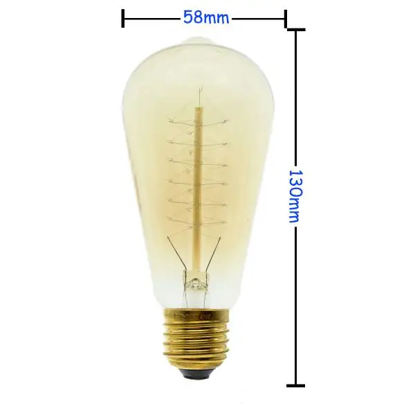 Лампы Эдисона ретро лампы накаливания винтажные ST64 A19 G80 T45 лампы накаливания винтажные ампулы лампы накаливания лампы Эдисона - Цвет: ST64 tree