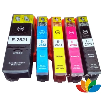 

5 New Compatible Ink Cartridge 26XL T2621 For Epson XP-510 XP-605 XP-610 XP-615 XP-700 XP-710 XP-800 XP-810 inkjet printer