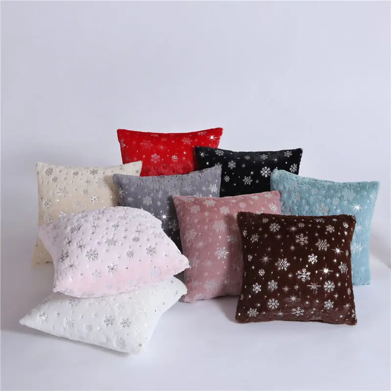 

Christmas Geometric Sofa Decorative Cushion Cover Pillow Pillowcase 45*45 Plush Throw Pillow Home Decor Pillowcover 40629
