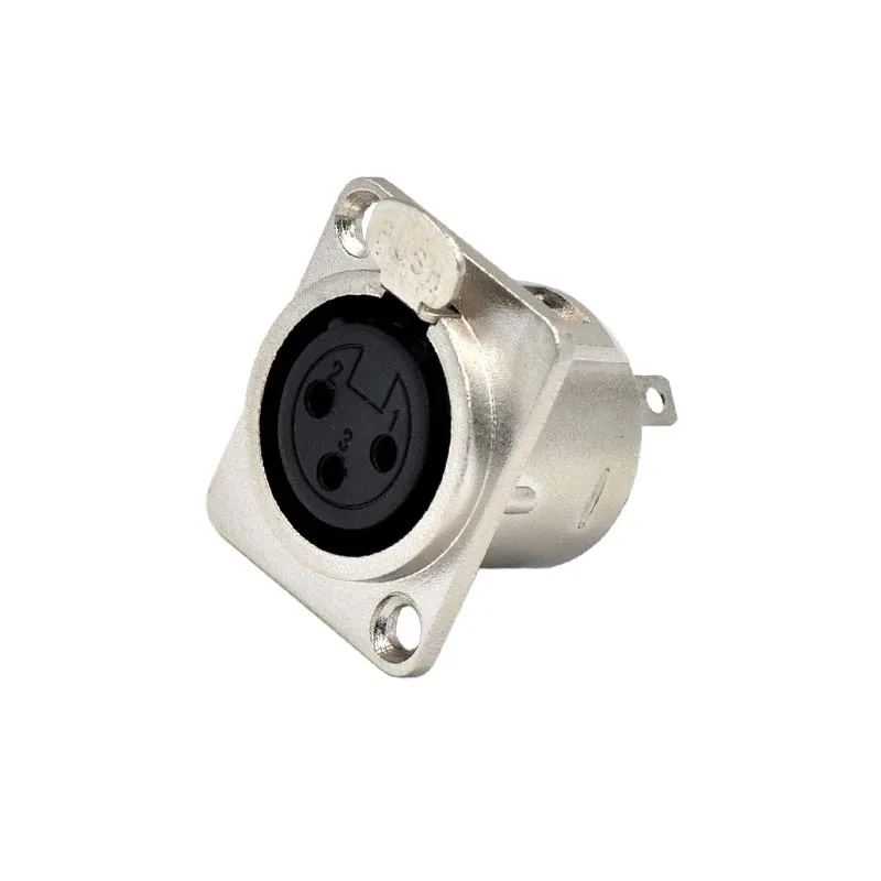 

Высокое качество 50 шт./лот NC3FD-L-1 3-Pin XLR монтажная панель шасси