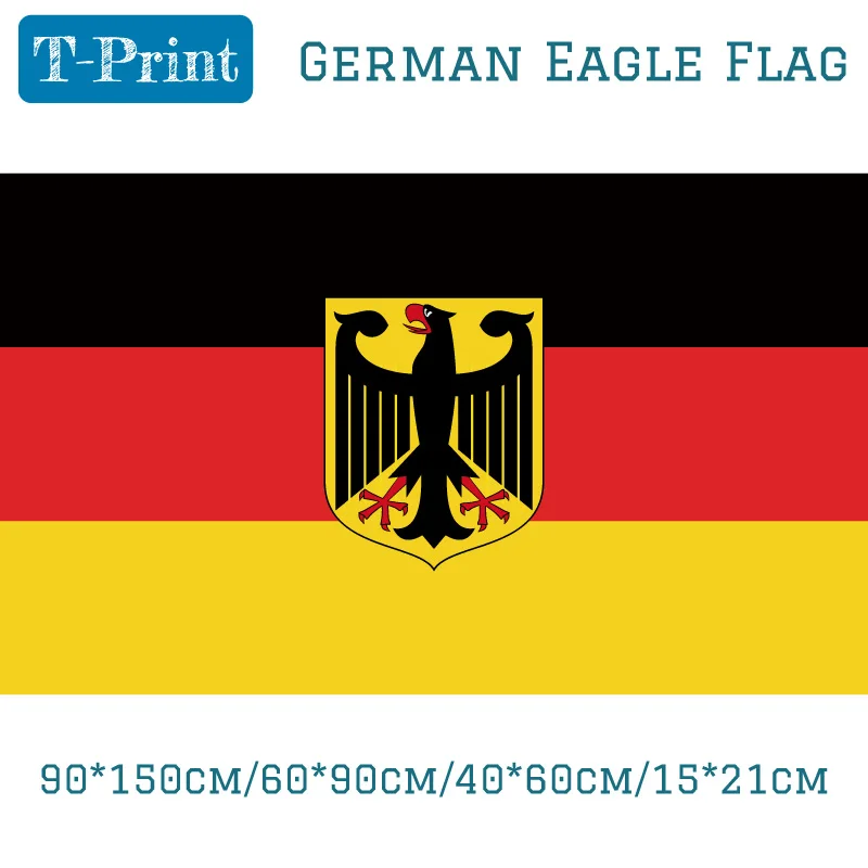 

Free shipping 90*150cm/60*90cm/40*60cm/15*21cm Germany German Eagle Flag 3*5 Feet Deutschland Hawk