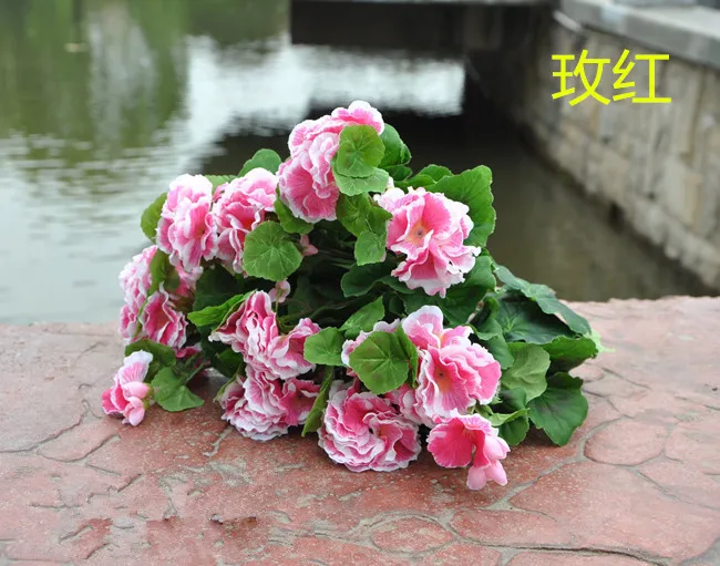 Factory outlets] Begonia flowers silk flower factory simulation artificial flowers wedding housewarming opening with flowers