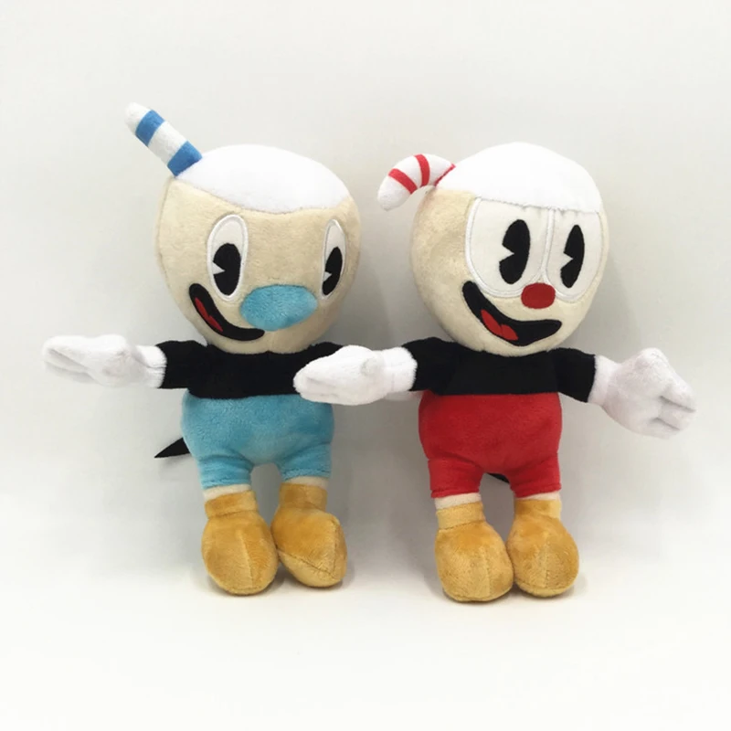 

25cm new tea cup plush toy big adventure game Cuphead mark Mugman doll forky high quality Boy girl gift toys WJ026