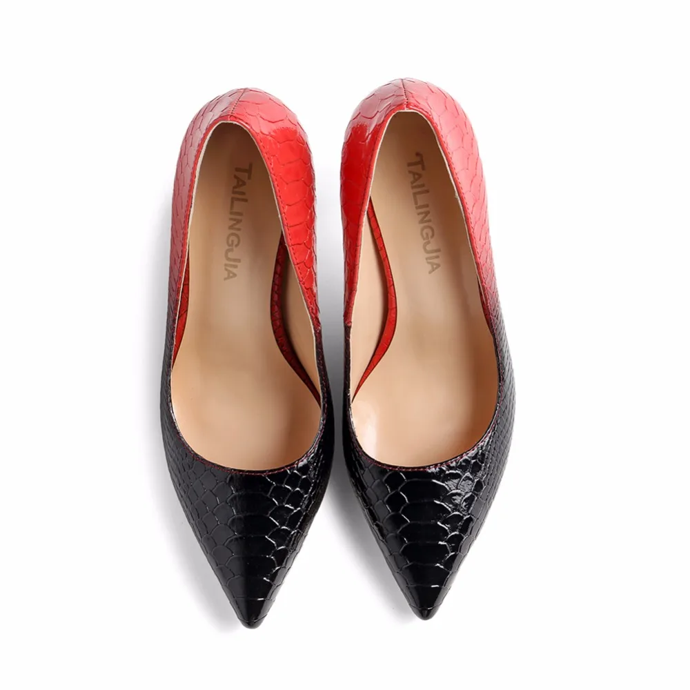 women high heel pumps pointed toe heels dress shoes black bottom (19)