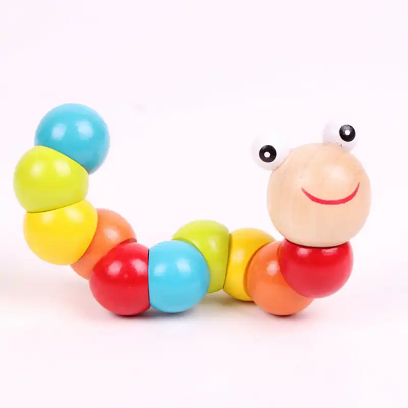 子供かわいい挿入パズル教育木製おもちゃベビーキッズ指柔軟なトレーニング科学ねじれワームのおもちゃ Educational Toys Wooden Wooden Toys Educationalchildren Toys Educational Aliexpress