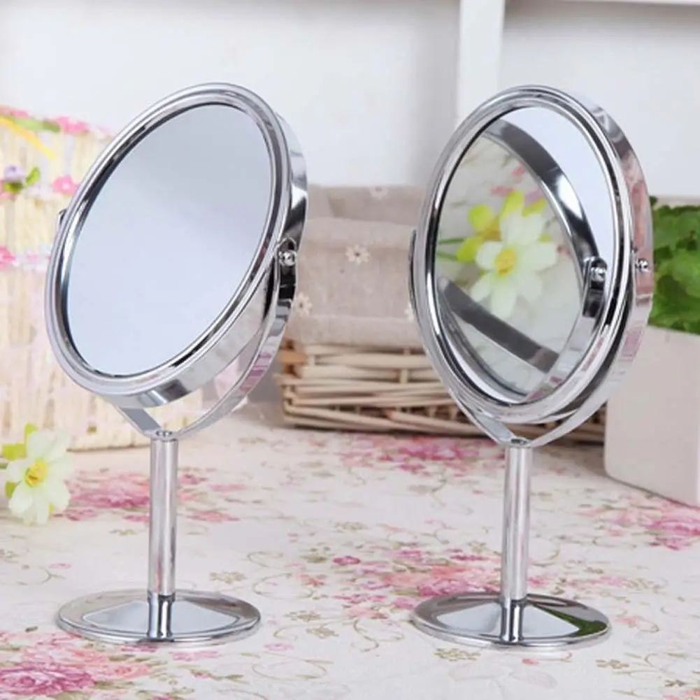 Portable Desktop makeup mirror Double Side Hairdressing Mirror Desk Makeup Mirror Glass Cosmetic