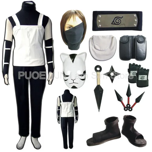 Free Shipping Anime Naruto Hatake Kakashi Cosplay Costume Uniform Full 