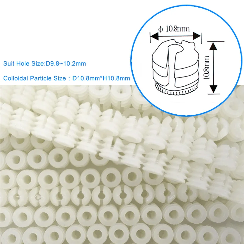 

plastic granules colloidal particle size D10.8*H10.8mm for pneumatic rubber embedded gun suit hole size D9.8~10.2mm tool parts