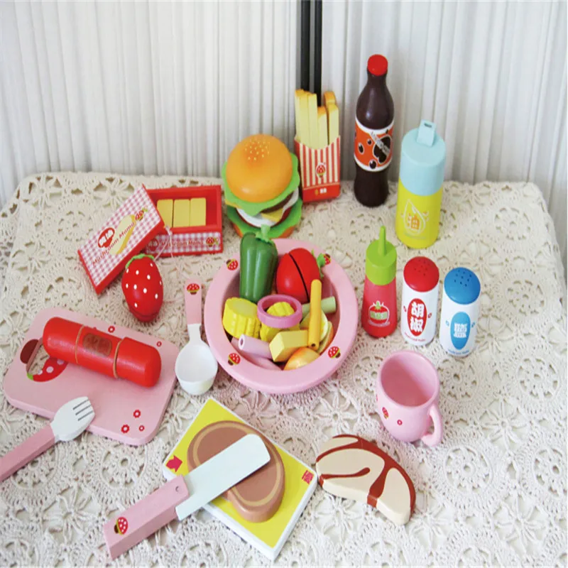 

[Umu] 3 Styles Western Breakfast Lunch dinner Kitchen Pretend Play Cooking Toys For Children Play Gouse Educational Toy Gift