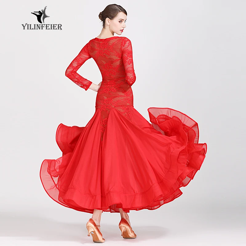 New ballroom dance competition dress dance ballroom waltz dresses standard dress women 1872