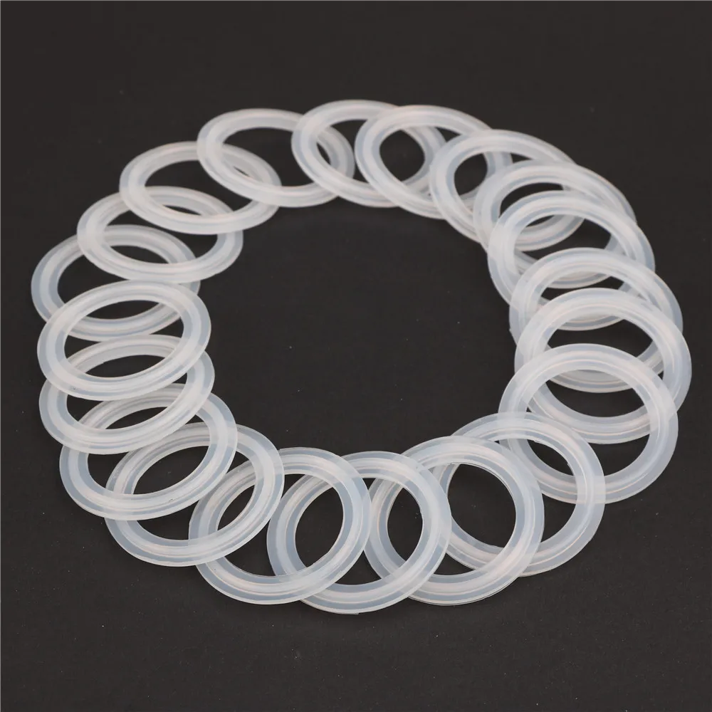 

20pcs a lots Sanitary Silicon Tri-Clamp TC-Clamp Gasket , Ferrule Flange Gasket 63mm 76mm 89mm 102mm 3" 4" 6"