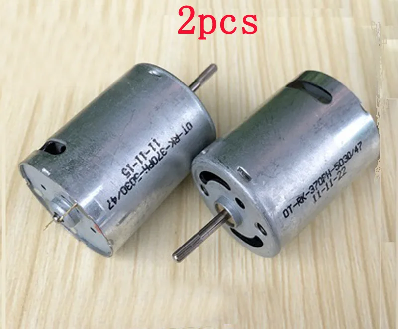 

2pcs 370 High-speed Motor Embossing Shaft DC Micro Mini Motors 3V-7.4V 31000RPM High Torque Motor for RC Cars/Boats Accessories